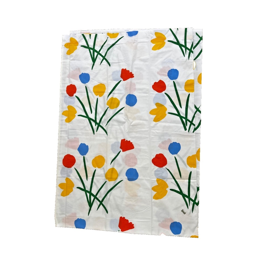 Marimekko Dan River Seven Flowers  Vintage Twin Flat Sheet 1977